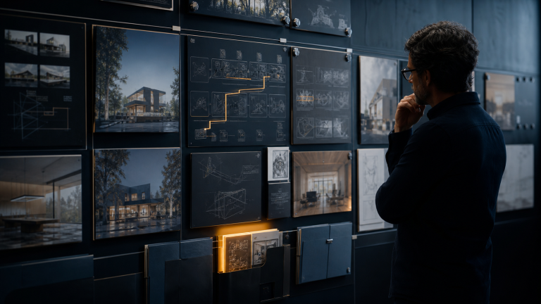 Painel de portfólio e aprendizados dos cases da Agência Moving Creative