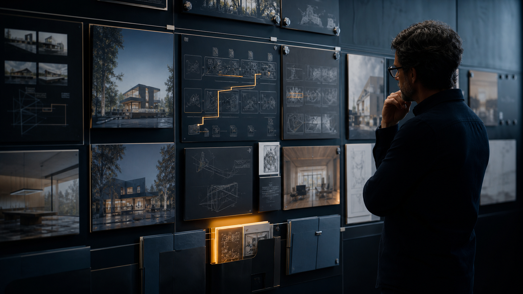 Painel de portfólio e aprendizados dos cases da Agência Moving Creative